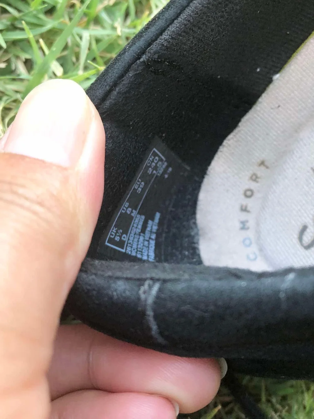 Clarks black suede